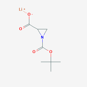 molecular formula C8H12LiNO4 B15157130 Lithium (R)-1-Boc-aziridine-2-carboxylate 