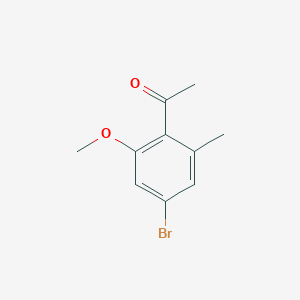 molecular formula C10H11BrO2 B15157131 1-(4-Bromo-2-methoxy-6-methylphenyl)ethanone 