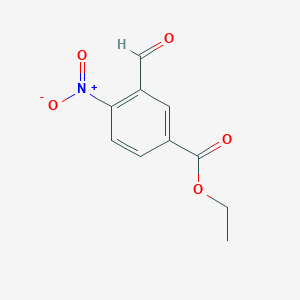 molecular formula C10H9NO5 B15157199 Ethyl 3-formyl-4-nitrobenzoate 