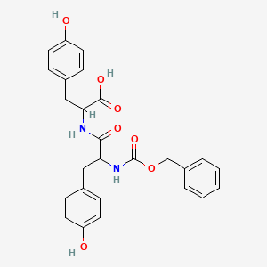 molecular formula C26H26N2O7 B15157310 2-(2-{[(Benzyloxy)carbonyl]amino}-3-(4-hydroxyphenyl)propanamido)-3-(4-hydroxyphenyl)propanoic acid 