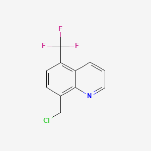 molecular formula C11H7ClF3N B15157329 8-(Chloromethyl)-5-(trifluoromethyl)quinoline 