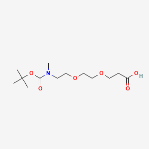 molecular formula C13H25NO6 B15157345 3-(2-{2-[(Tert-butoxycarbonyl)(methyl)amino]ethoxy}ethoxy)propanoic acid 