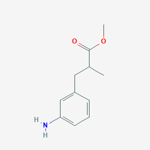 molecular formula C11H15NO2 B15157395 Methyl 3-(3-aminophenyl)-2-methylpropanoate 