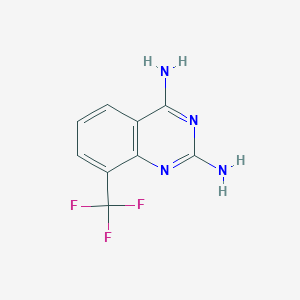 molecular formula C9H7F3N4 B151574 8-(Trifluoromethyl)quinazoline-2,4-diamine CAS No. 139337-63-6