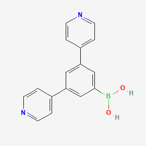 molecular formula C16H13BN2O2 B15157467 (3,5-Di(pyridin-4-yl)phenyl)boronic acid 