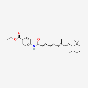 molecular formula C29H37NO3 B15157475 Ethyl 4-[[3,7-dimethyl-9-(2,6,6-trimethylcyclohexen-1-yl)nona-2,4,6,8-tetraenoyl]amino]benzoate 