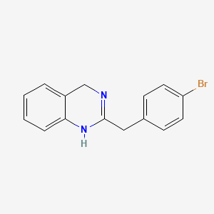 molecular formula C15H13BrN2 B15157503 2-[(4-Bromophenyl)methyl]-1,4-dihydroquinazoline 