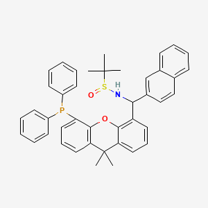 molecular formula C42H40NO2PS B15157610 N-{[5-(diphenylphosphanyl)-9,9-dimethylxanthen-4-yl](naphthalen-2-yl)methyl}-2-methylpropane-2-sulfinamide 