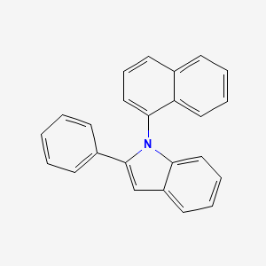 molecular formula C24H17N B15157623 1-Naphthalen-1-yl-2-phenyl-1H-indole 