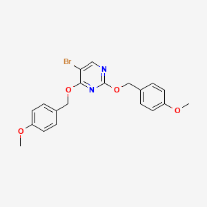 molecular formula C20H19BrN2O4 B15157698 5-Bromo-2,4-bis((4-methoxybenzyl)oxy)pyrimidine 