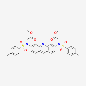 molecular formula C33H31N3O8S2 B15157733 Methyl 2-[[6-[(2-methoxy-2-oxoethyl)-(4-methylphenyl)sulfonylamino]acridin-3-yl]-(4-methylphenyl)sulfonylamino]acetate 