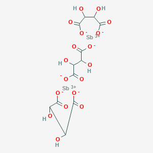 molecular formula C12H12O18Sb2 B15157734 antimony(3+);2,3-dihydroxybutanedioate 