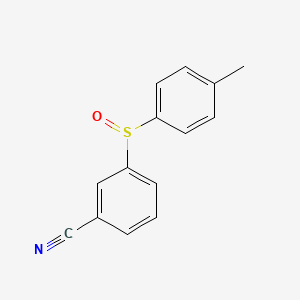 molecular formula C14H11NOS B15157742 Benzonitrile, 3-[(4-methylphenyl)sulfinyl]- CAS No. 676591-81-4