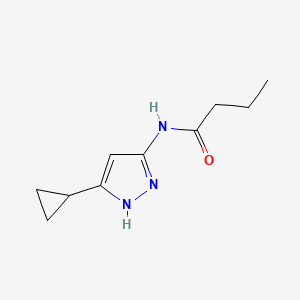 molecular formula C10H15N3O B15157830 N-(5-cyclopropyl-1H-pyrazol-3-yl)butanamide CAS No. 714230-80-5