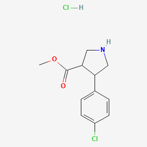 Methyl 4-(4-chlorophenyl)pyrrolidine-3-carboxylate hydrochloride