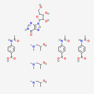 molecular formula C52H78N10O17 B15157840 Imunovir; Delimmun; Groprinosin;Inosine pranobex 