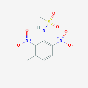 molecular formula C9H11N3O6S B15157849 N-(3,4-Dimethyl-2,6-dinitrophenyl)methanesulfonamide CAS No. 685568-81-4