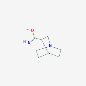 molecular formula C9H16N2O B15157855 Methyl 1-azabicyclo[2.2.2]octane-3-carboximidate CAS No. 750536-95-9