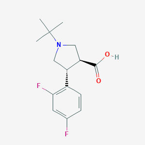 molecular formula C15H19F2NO2 B151579 (3S,4R)-1-tert-Butyl-4-(2,4-difluorophenyl)pyrrolidine-3-carboxylic acid CAS No. 455957-94-5