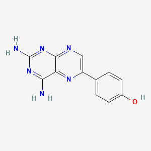 molecular formula C12H10N6O B15157942 Phenol, 4-(2,4-diamino-6-pteridinyl)- CAS No. 677297-67-5