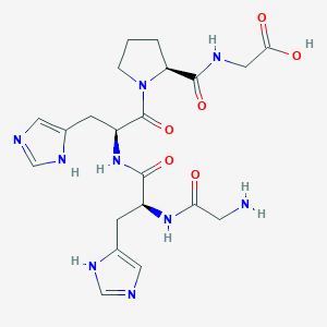 molecular formula C21H29N9O6 B15157945 Glycyl-L-histidyl-L-histidyl-L-prolylglycine CAS No. 742068-36-6