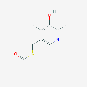 molecular formula C10H13NO2S B15158018 S-[(5-hydroxy-4,6-dimethylpyridin-3-yl)methyl] ethanethioate CAS No. 807263-70-3
