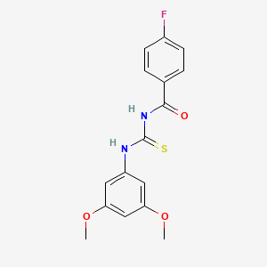 molecular formula C16H15FN2O3S B15158108 N-[(3,5-Dimethoxyphenyl)carbamothioyl]-4-fluorobenzamide CAS No. 712277-71-9