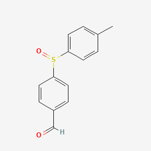 molecular formula C14H12O2S B15158130 Benzaldehyde, 4-[(4-methylphenyl)sulfinyl]- CAS No. 676591-80-3