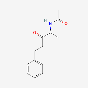 molecular formula C13H17NO2 B15158157 N-[(2R)-3-Oxo-5-phenylpentan-2-yl]acetamide CAS No. 655242-03-8