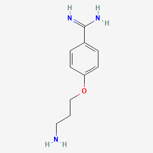 molecular formula C10H15N3O B15158265 4-(3-Aminopropoxy)benzenecarboximidamide CAS No. 717096-13-4