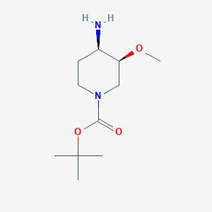 molecular formula C11H22N2O3 B151583 (3S,4R)-叔丁基 4-氨基-3-甲氧基哌啶-1-羧酸酯 CAS No. 1171125-92-0