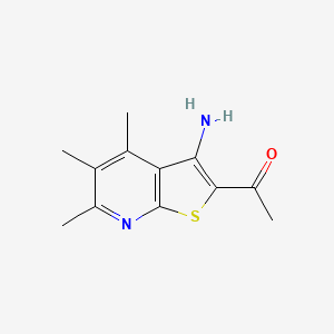 1-(3-Amino-4,5,6-trimethylthieno[2,3-b]pyridin-2-yl)ethanone