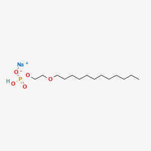 molecular formula C14H30NaO5P B1515860 Sodium;2-dodecoxyethyl hydrogen phosphate CAS No. 42612-52-2