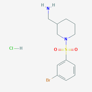 (1-((3-Bromophenyl)sulfonyl)piperidin-3-yl)methanamine hydrochloride