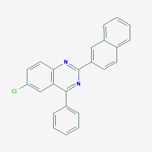 molecular formula C24H15ClN2 B15159332 Quinazoline, 6-chloro-2-(2-naphthalenyl)-4-phenyl- CAS No. 773857-22-0