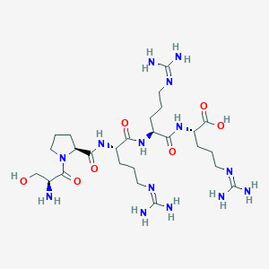molecular formula C26H50N14O7 B15159393 L-Arginine, L-seryl-L-prolyl-L-arginyl-L-arginyl- CAS No. 671817-47-3