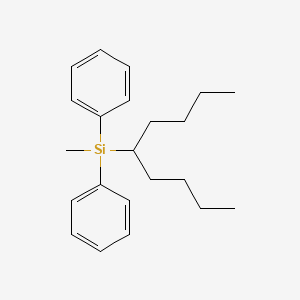 molecular formula C22H32Si B15159421 Silane, (1-butylpentyl)methyldiphenyl- CAS No. 665782-25-2