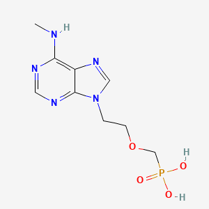 molecular formula C9H14N5O4P B15159423 Phosphonic acid, [[2-[6-(methylamino)-9H-purin-9-yl]ethoxy]methyl]- CAS No. 653584-15-7