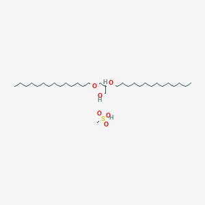 molecular formula C32H68O6S B15159443 Methanesulfonic acid--2,3-bis(tetradecyloxy)propan-1-ol (1/1) CAS No. 832722-82-4