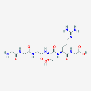 molecular formula C18H33N9O8 B15159482 Glycylglycylglycyl-L-threonyl-N~5~-(diaminomethylidene)-L-ornithylglycine CAS No. 819802-79-4