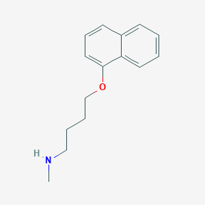 molecular formula C15H19NO B15159514 N-Methyl-4-[(naphthalen-1-yl)oxy]butan-1-amine CAS No. 653573-31-0