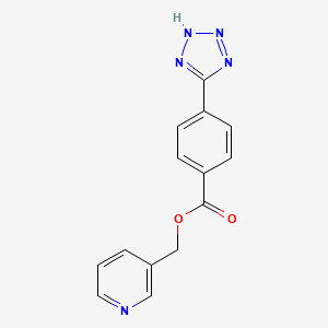 molecular formula C14H11N5O2 B15159527 (Pyridin-3-yl)methyl 4-(2H-tetrazol-5-yl)benzoate CAS No. 651769-46-9