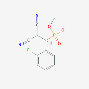 molecular formula C12H12ClN2O3P B15159542 Dimethyl [1-(2-chlorophenyl)-2,2-dicyanoethyl]phosphonate CAS No. 141996-40-9