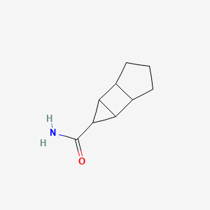 molecular formula C9H13NO B15159611 Tricyclo[3.3.0.0~2,4~]octane-3-carboxamide CAS No. 682747-90-6