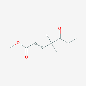 molecular formula C10H16O3 B15159645 Methyl 4,4-dimethyl-5-oxohept-2-enoate CAS No. 865535-28-0