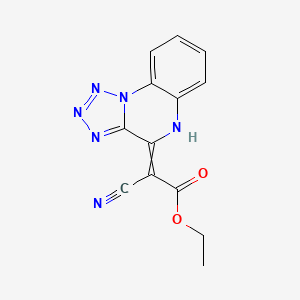 molecular formula C13H10N6O2 B15159707 Ethyl cyano(tetrazolo[1,5-a]quinoxalin-4(5H)-ylidene)acetate CAS No. 821009-86-3