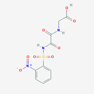 molecular formula C10H9N3O8S B15159713 N-{[(2-Nitrobenzene-1-sulfonyl)amino](oxo)acetyl}glycine CAS No. 701210-34-6
