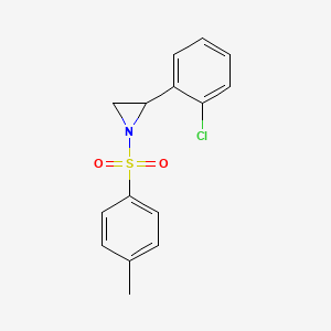molecular formula C15H14ClNO2S B15159806 N-Tosyl-2-(o-chlorophenyl)aziridine 