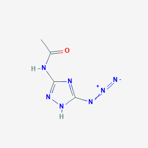 molecular formula C4H5N7O B15159811 N-(5-Azido-1H-1,2,4-triazol-3-yl)acetamide CAS No. 663884-30-8