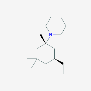molecular formula C16H31N B15159815 Piperidine, 1-[(1R,5S)-5-ethyl-1,3,3-trimethylcyclohexyl]- CAS No. 685088-23-7